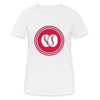 Coffee bean symbol - Women's Breathable T-Shirt - white - Front - AI Model Female 172 dark (172cm)