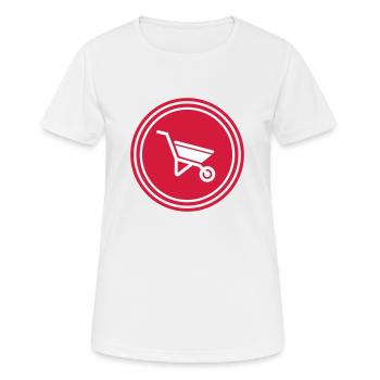 Symbole de brouette - T-shirt respirant Femme - blanc - Devant - AI Model Female 172 dark (172cm)