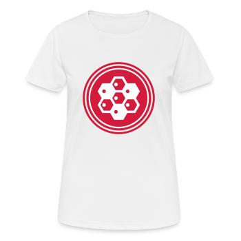 Beekeeper symbol - Women's Breathable T-Shirt - white - Front - AI Model Female 172 dark (172cm)