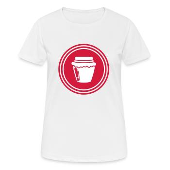 Honig symbol Imker - Frauen T-Shirt atmungsaktiv - Weiß - Vorne - AI Model Female 172 dark (172cm)
