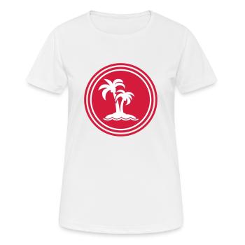 symbole de l’île de palmier - T-shirt respirant Femme - blanc - Devant - AI Model Female 172 dark (172cm)