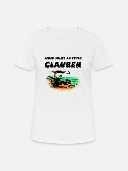 Traktor - Frauen T-Shirt atmungsaktiv - Weiß