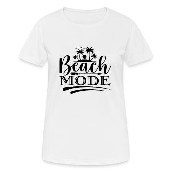 Beach Mode - Frauen T-Shirt atmungsaktiv - Weiß - Vorne - AI Model Female 172 dark (172cm)