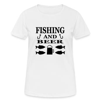 Angeln - Frauen T-Shirt atmungsaktiv - Weiß - Vorne - AI Model Female 172 dark (172cm)