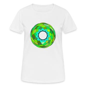 Green iris - Frauen T-Shirt atmungsaktiv - Weiß - Vorne - AI Model Female 172 dark (172cm)