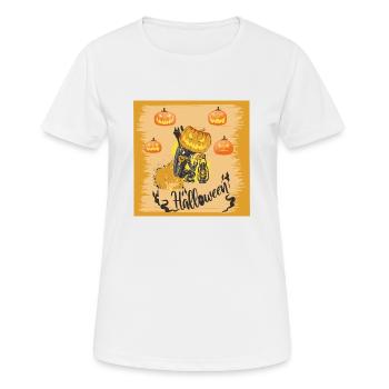 Halloween the Night of Horror Candyman Pumpkin - Women's Breathable T-Shirt - white - Front - AI Model Female 172 dark (172cm)