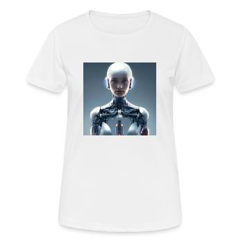 Gaming cyber girl - T-shirt respirant Femme - blanc - Devant - AI Model Female 172 dark (172cm)