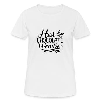 Temps de chocolat chaud - T-shirt respirant Femme - blanc - Devant - AI Model Female 172 dark (172cm)