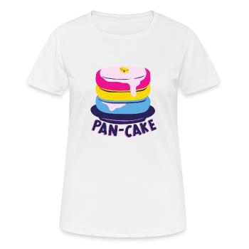 Pansexual Pfanne - Kuchen - Frauen T-Shirt atmungsaktiv - Weiß - Vorne - AI Model Female 172 dark (172cm)