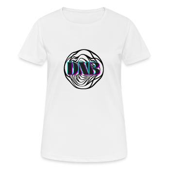 DNB Motif Drum' N' Bass Musique - T-shirt respirant Femme - blanc - Devant - AI Model Female 172 dark (172cm)