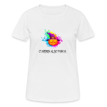 Halloween cukierek albo psikus Geschenkidee - Frauen T-Shirt atmungsaktiv - Weiß - Vorne - AI Model Female 172 dark (172cm)