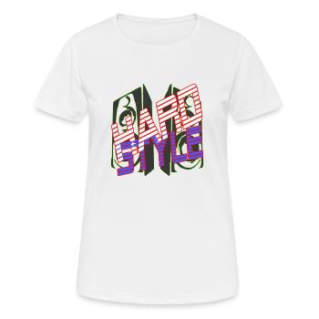 Hardstyle mit Lautsprechern - Frauen T-Shirt atmungsaktiv - Weiß - Vorne - AI Model Female 172 dark (172cm)