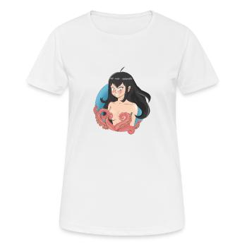 animé tentacule censurer - T-shirt respirant Femme - blanc - Devant - AI Model Female 172 dark (172cm)