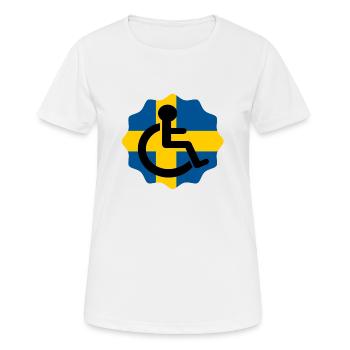Flag, wheelchair bound or wheelchair bound? - Women's Breathable T-Shirt - white - Front - AI Model Female 172 dark (172cm)