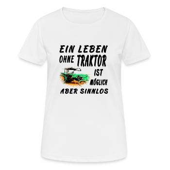 Traktor - Frauen T-Shirt atmungsaktiv - Weiß - Vorne - AI Model Female 172 dark (172cm)
