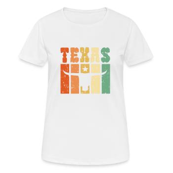 Texas Vintage Rétro - T-shirt respirant Femme - blanc - Devant - AI Model Female 172 dark (172cm)