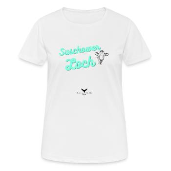 Spreewald Suschower Loch - Frauen T-Shirt atmungsaktiv - Weiß - Vorne - AI Model Female 172 dark (172cm)