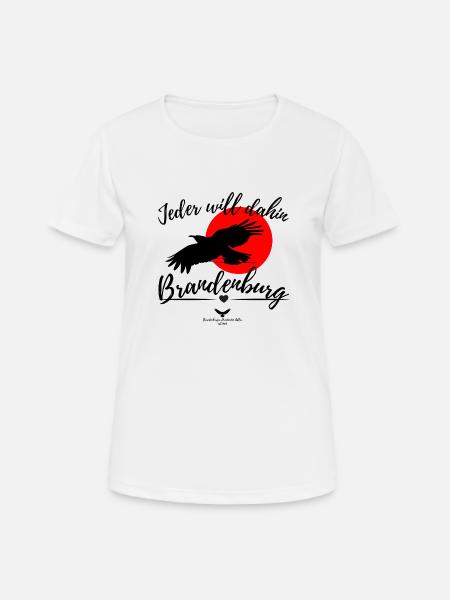 Brandenburg janz weit draussen - Frauen T-Shirt atmungsaktiv - Weiß