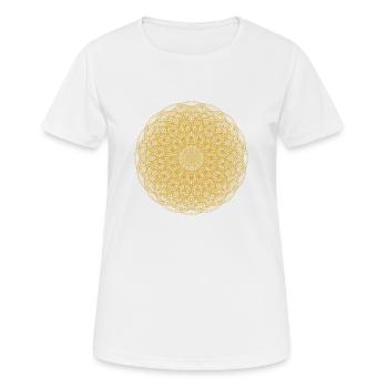 Fleur de vie Mandala - T-shirt respirant Femme - blanc - Devant - AI Model Female 172 dark (172cm)