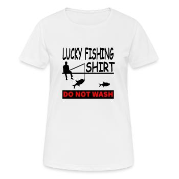 Angeln - Frauen T-Shirt atmungsaktiv - Weiß - Vorne - AI Model Female 172 dark (172cm)