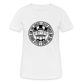 goose on the loose - Women's Breathable T-Shirt - white - Front - AI Model Female 172 dark (172cm)
