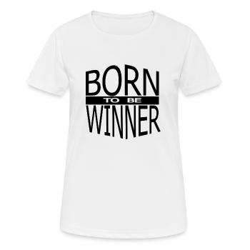 Né pour être gagnant - T-shirt respirant Femme - blanc - Devant - AI Model Female 172 dark (172cm)