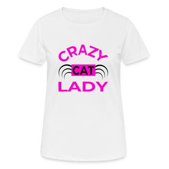 Chat - T-shirt respirant Femme - blanc - Devant - AI Model Female 172 dark (172cm)