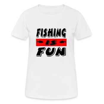 Angling - Women's Breathable T-Shirt - white - Front - AI Model Female 172 dark (172cm)