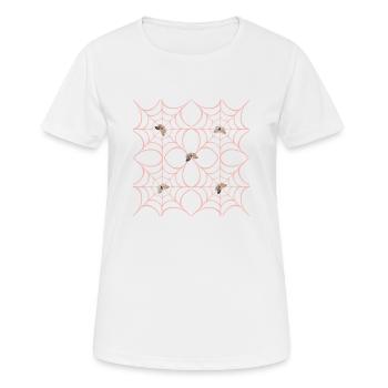 Toile d’araignée ByRino - T-shirt respirant Femme - blanc - Devant - AI Model Female 172 dark (172cm)