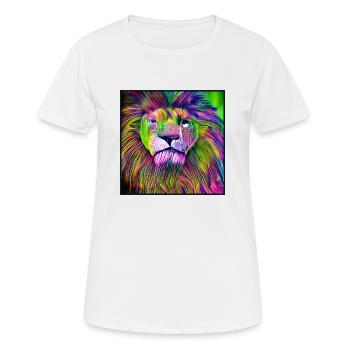 MULTI-COLOUR LION - Women's Breathable T-Shirt - white - Front - AI Model Female 172 dark (172cm)