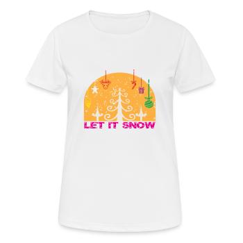 Laissez-le neiger - T-shirt respirant Femme - blanc - Devant - AI Model Female 172 dark (172cm)