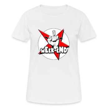 weekend red star bad boy - Women's Breathable T-Shirt - white - Front - AI Model Female 172 dark (172cm)