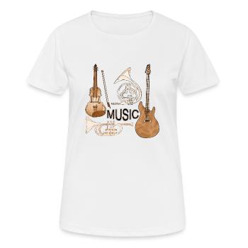 Musikinstrumente - Frauen T-Shirt atmungsaktiv - Weiß - Vorne - AI Model Female 172 dark (172cm)