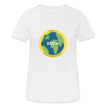 Fun and playful ecology - Women's Breathable T-Shirt - white - Front - AI Model Female 172 dark (172cm)