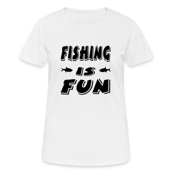 Angling - Women's Breathable T-Shirt - white - Front - AI Model Female 172 dark (172cm)