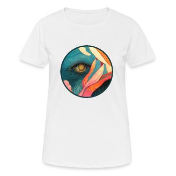 Flowerbeast 06 - von Art Vindeyre - Frauen T-Shirt atmungsaktiv - Weiß - Vorne - AI Model Female 172 dark (172cm)