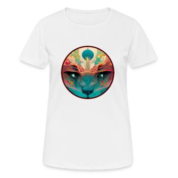 Flowerbeast 07 - von Art Vindeyre - Frauen T-Shirt atmungsaktiv - Weiß - Vorne - AI Model Female 172 dark (172cm)