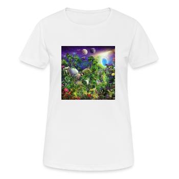 Dreamylife V4 - Frauen T-Shirt atmungsaktiv - Weiß - Vorne - AI Model Female 172 dark (172cm)