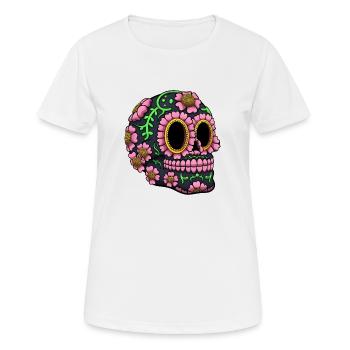 Calavera : Hôtels - T-shirt respirant Femme - blanc - Devant - AI Model Female 172 dark (172cm)