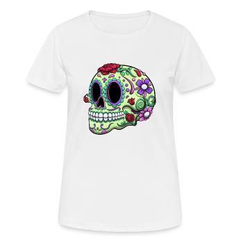 Calavera : Hôtels - T-shirt respirant Femme - blanc - Devant - AI Model Female 172 dark (172cm)