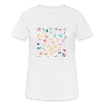 Figures aztèques - T-shirt respirant Femme - blanc - Devant - AI Model Female 172 dark (172cm)