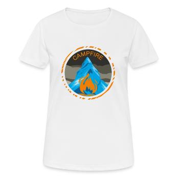 Feu de camp - T-shirt respirant Femme - blanc - Devant - AI Model Female 172 dark (172cm)
