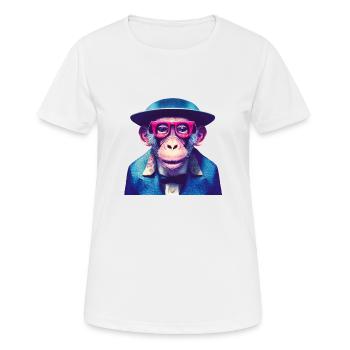 Singe cool - T-shirt respirant Femme - blanc - Devant - AI Model Female 172 dark (172cm)