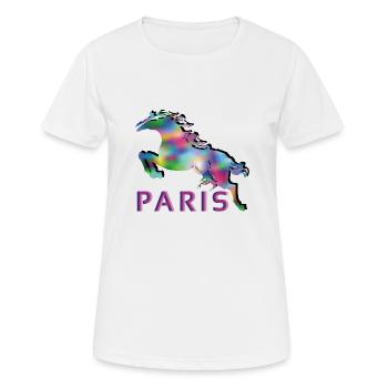 Paris - T-shirt respirant Femme - blanc - Devant - AI Model Female 172 dark (172cm)
