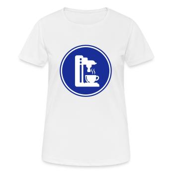 Coffee machine symbol - Women's Breathable T-Shirt - white - Front - AI Model Female 172 dark (172cm)