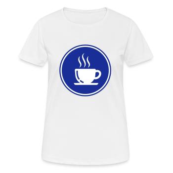 Kaffeetasse - Frauen T-Shirt atmungsaktiv - Weiß - Vorne - AI Model Female 172 dark (172cm)