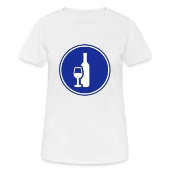 Wein Icon - Frauen T-Shirt atmungsaktiv - Weiß - Vorne - AI Model Female 172 dark (172cm)