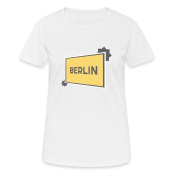 Panneau de ville de Berlin - gris moderne - T-shirt respirant Femme - blanc - Devant - AI Model Female 172 dark (172cm)