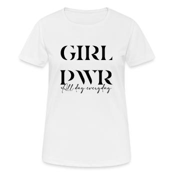 Frauenpower - Frauen T-Shirt atmungsaktiv - Weiß - Vorne - AI Model Female 172 dark (172cm)