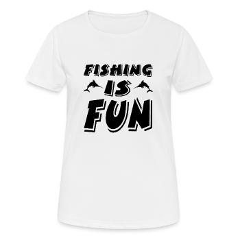 Angling - Women's Breathable T-Shirt - white - Front - AI Model Female 172 dark (172cm)